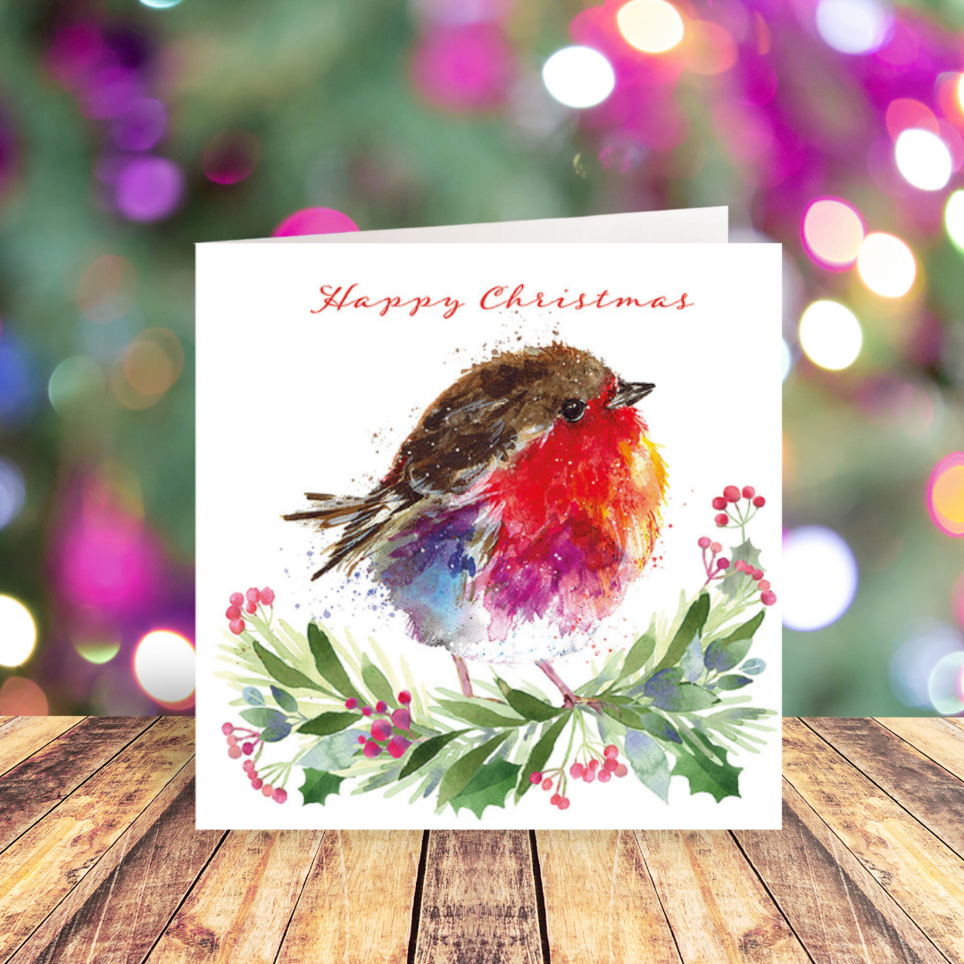 Fluffy Robin Amongst The Greenery cards