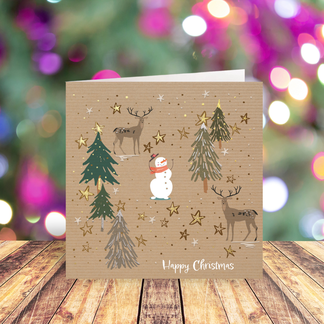 Woodland Snowman cards