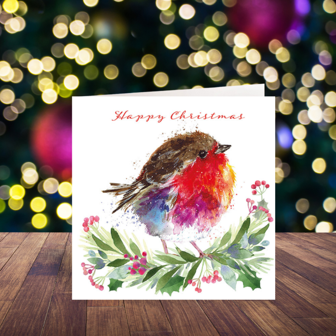 Fluffy Robin Amongst The Greenery cards