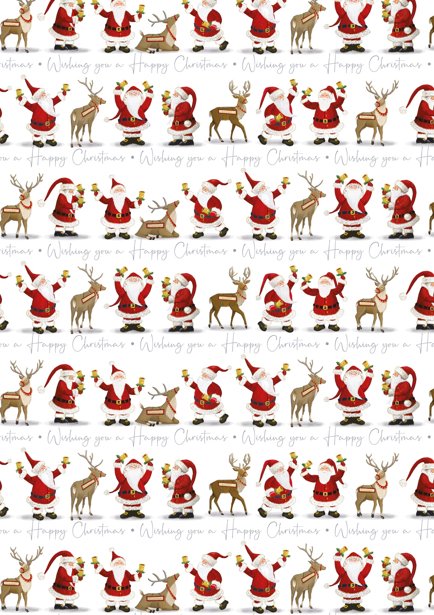 Santa and Reindeer Gift Wrap