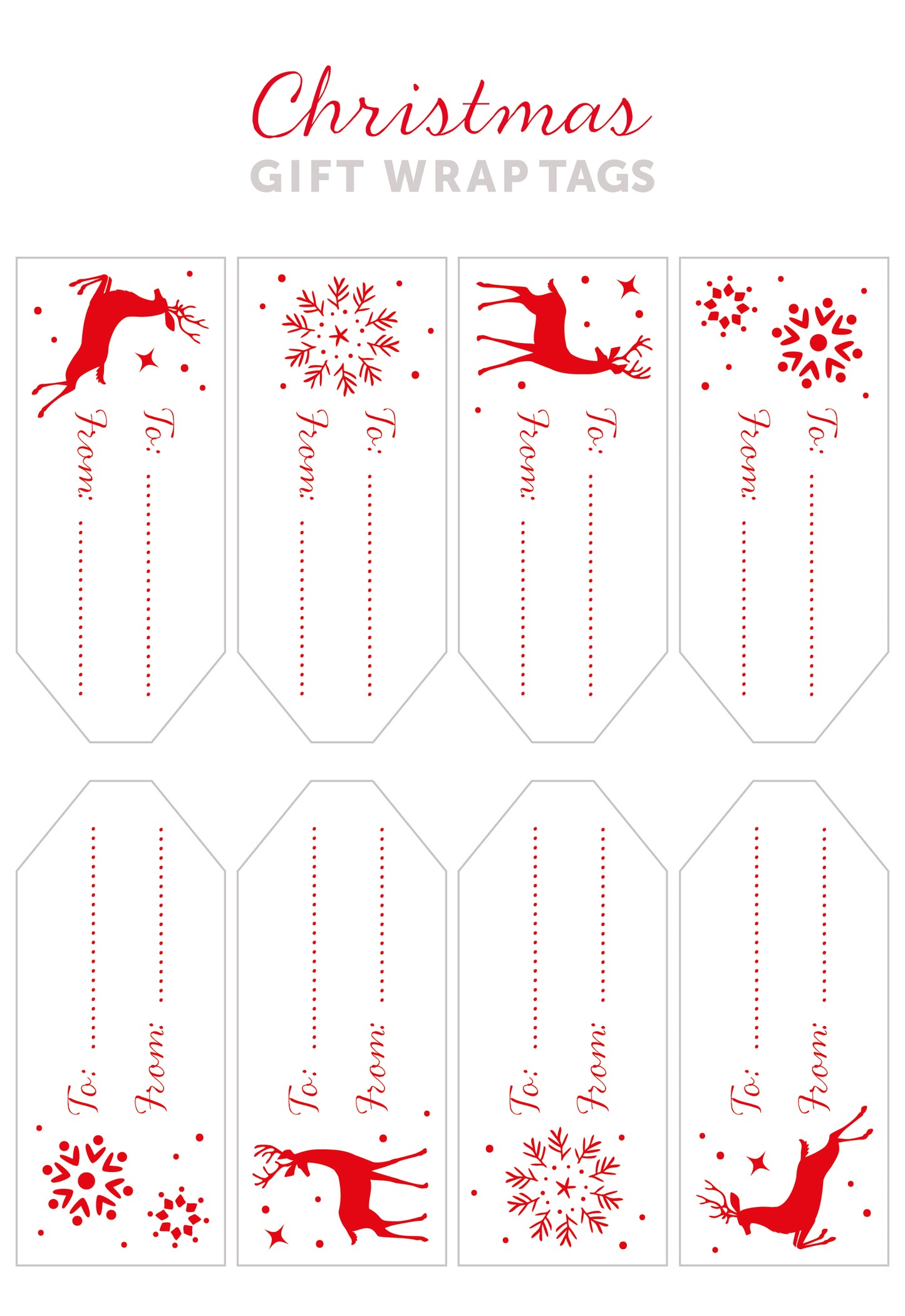 Christmas Stags Gift Wrap