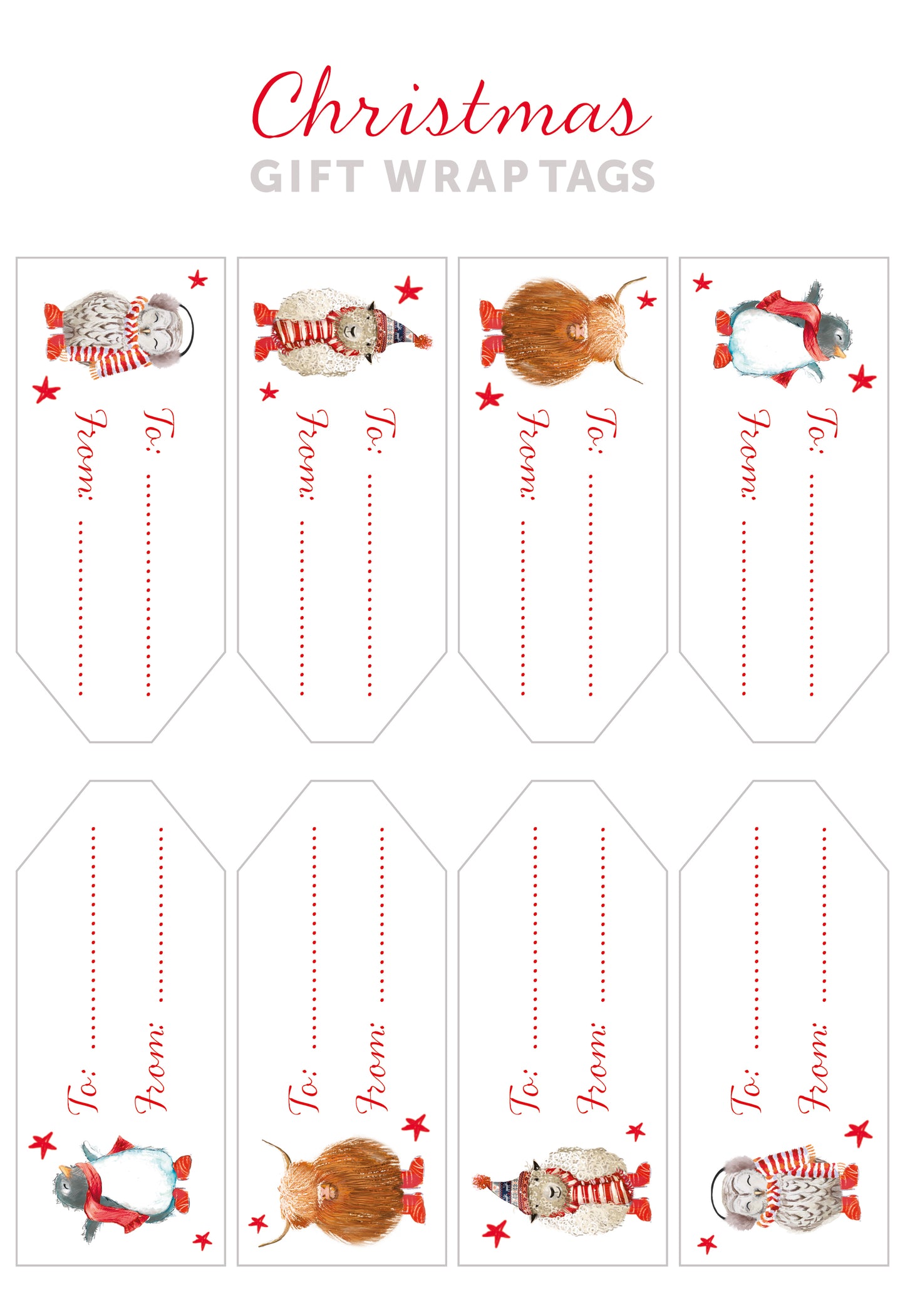 Friends in Red Wellies Gift Wrap