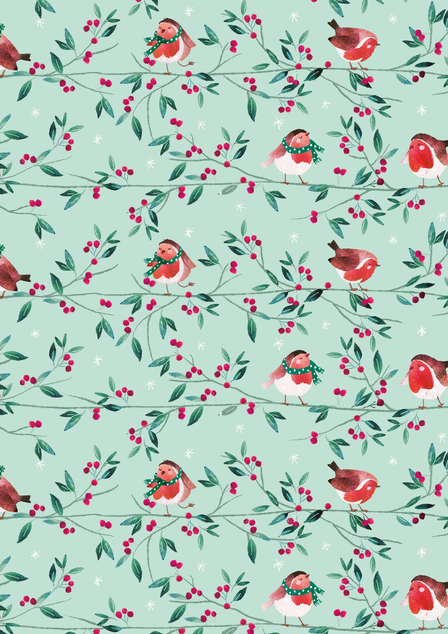 Winter Robins gift wraps