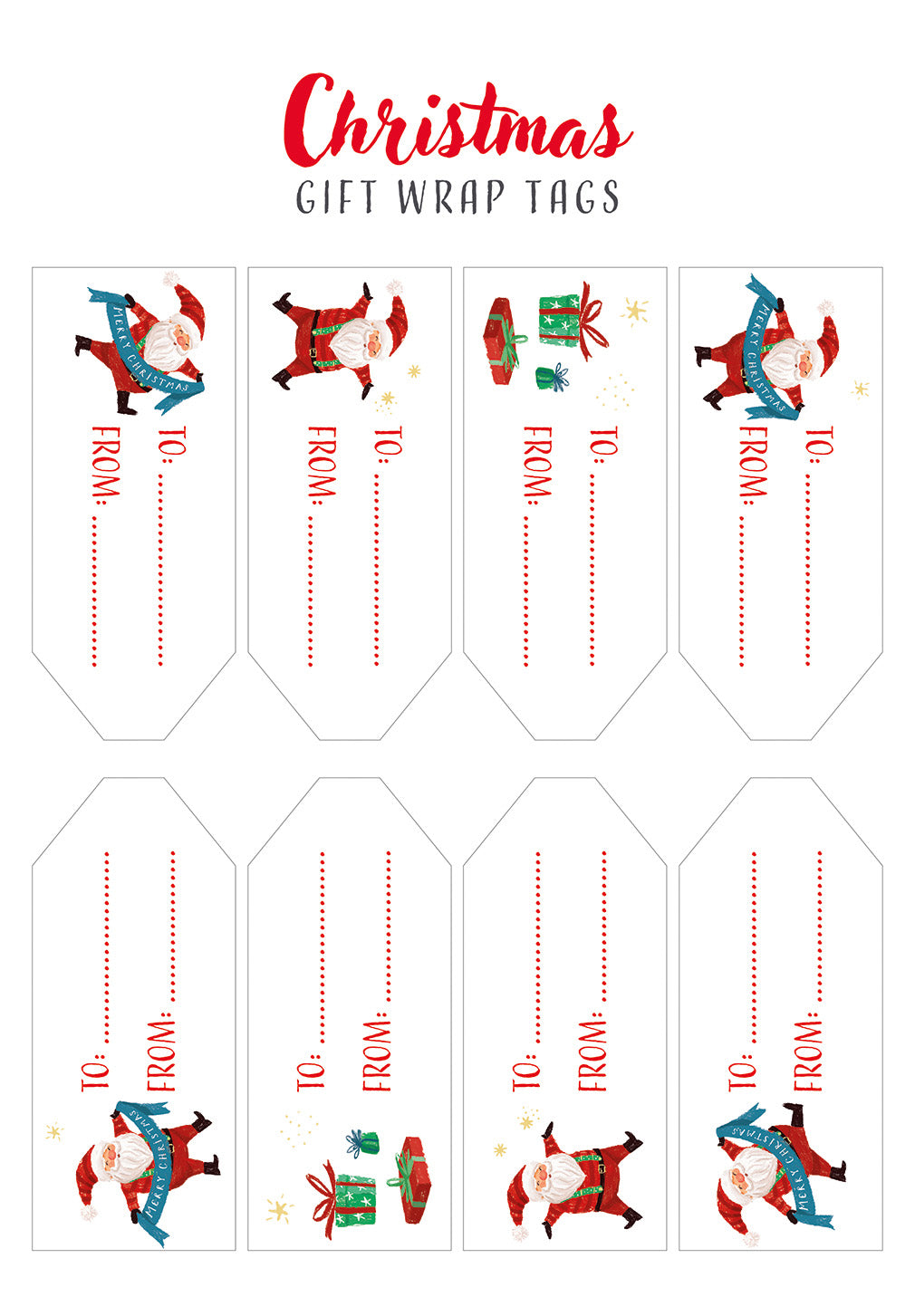 Santa Party gift wraps