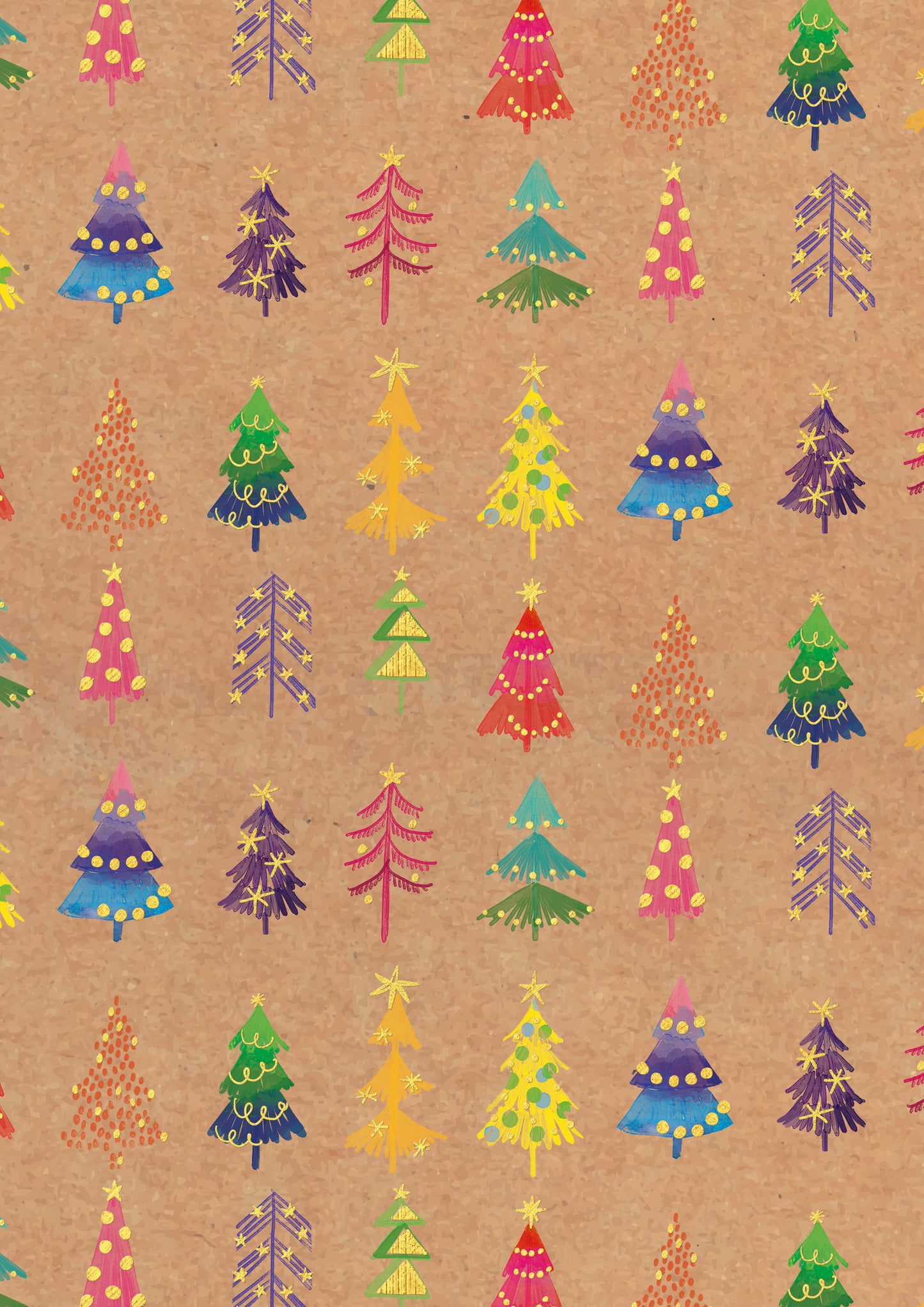 Rainbow Trees gift wraps