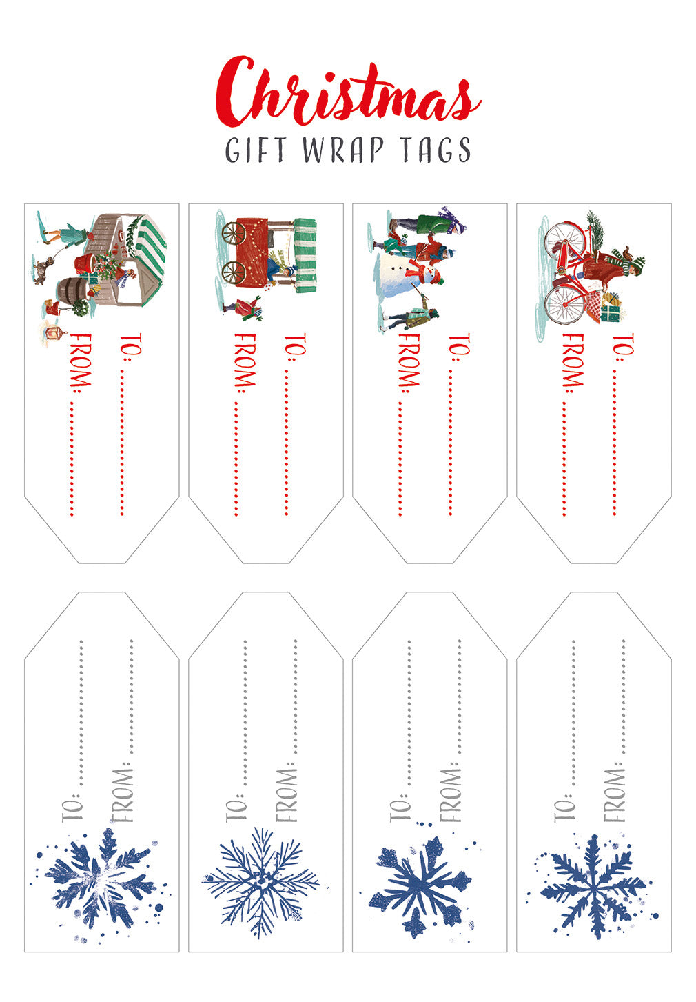 Christmas Village Market gift wraps