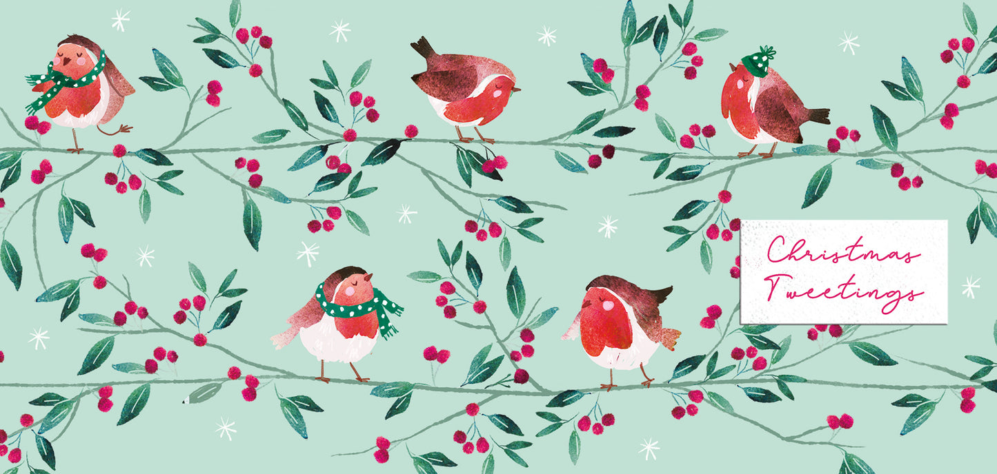 Winter Robins money wallet