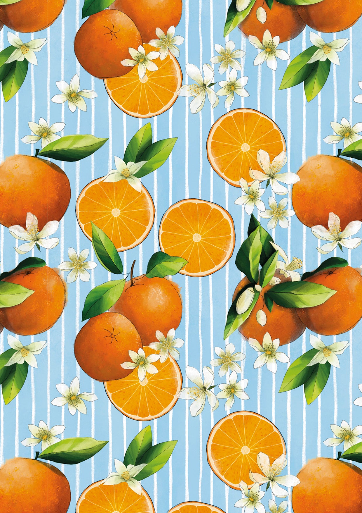 Summer Oranges gift wrap