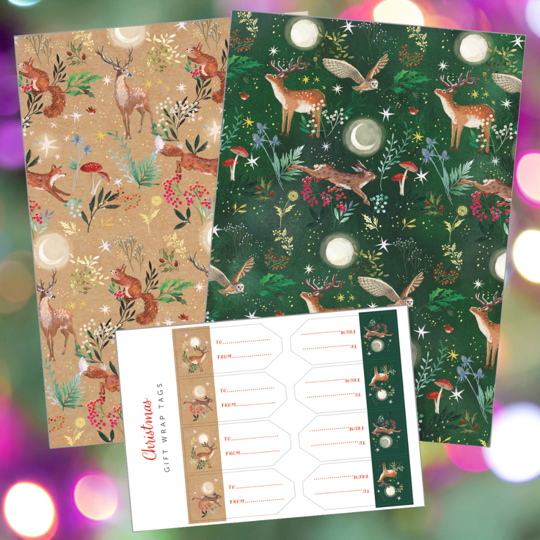 Festive Woodland gift wrap