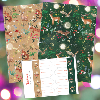 Festive Woodland gift wrap