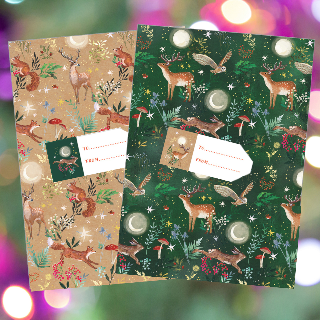 Festive Woodland gift wrap