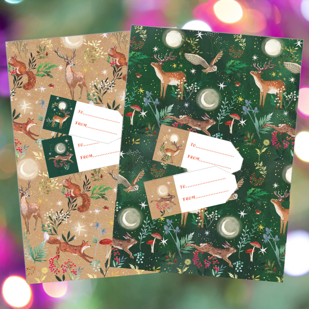 Festive Woodland gift wrap