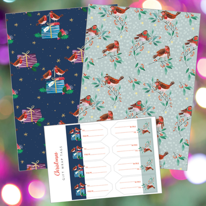 Robin Friends gift wrap