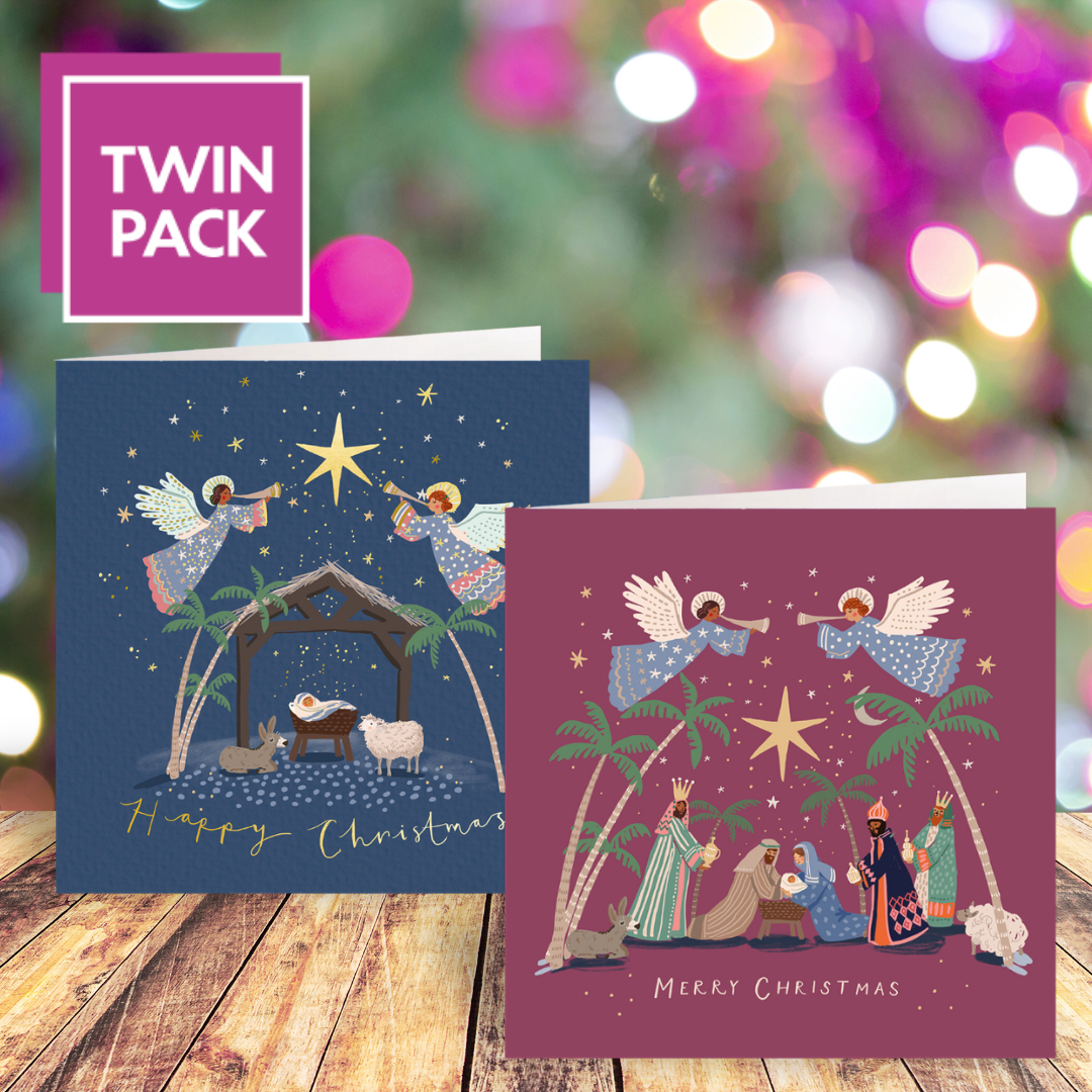 Nativity card twin pack