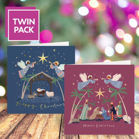 Nativity card twin pack