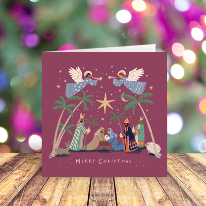 Nativity card twin pack