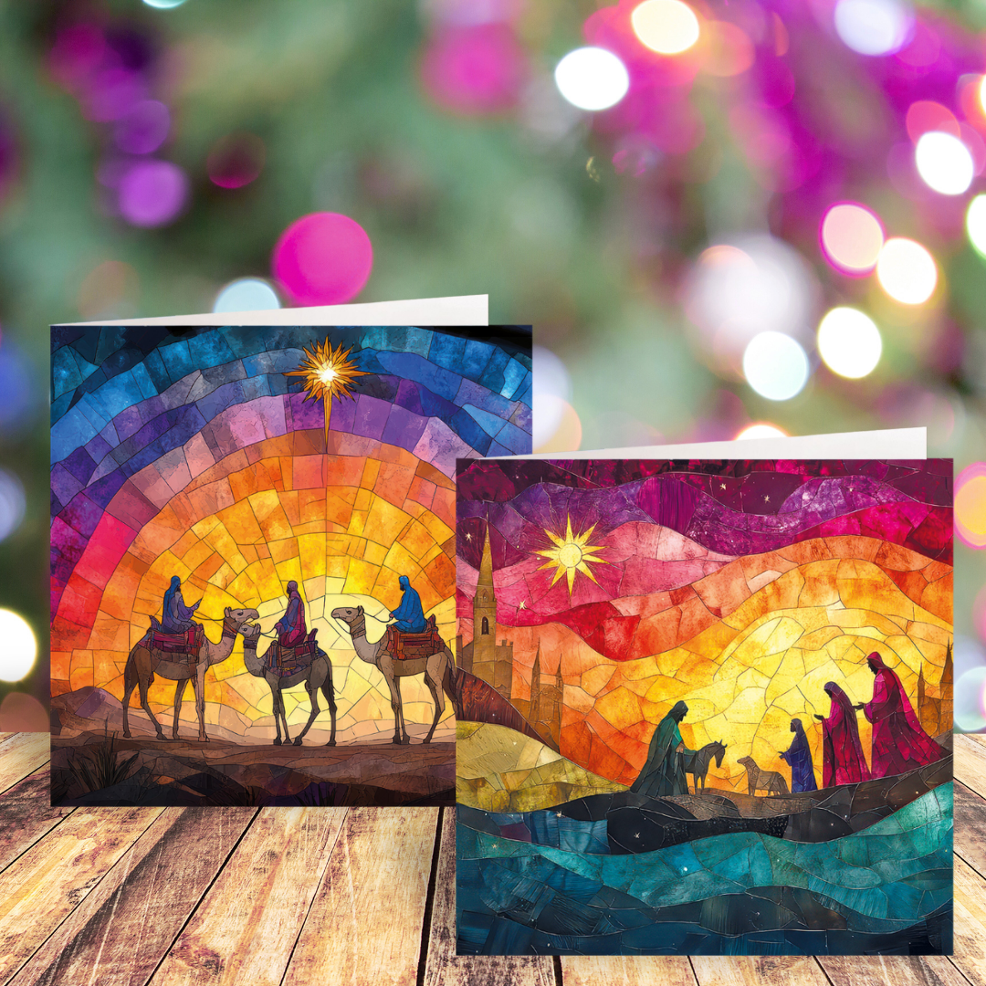 Stained Glass card twin pack