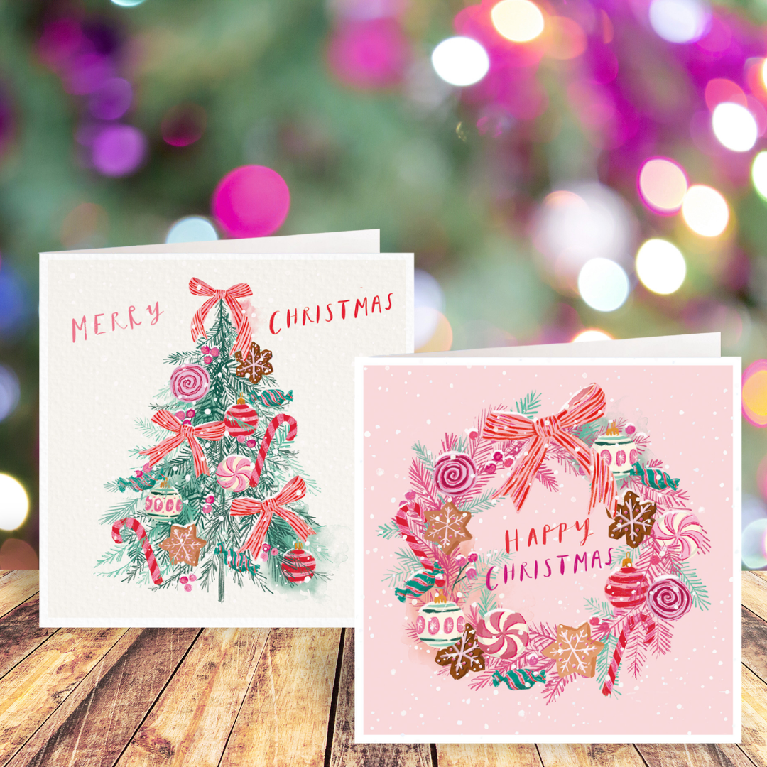 Sweet Christmas card twin pack