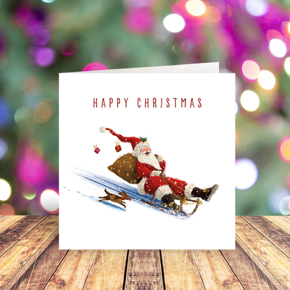 Santa's Best Friend card twin pack