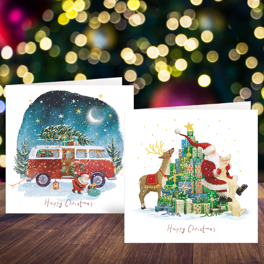Santa's Tree of Presents and Getting the Tree cards twin pack