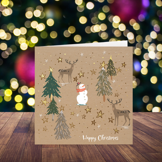 Woodland Snowman cards