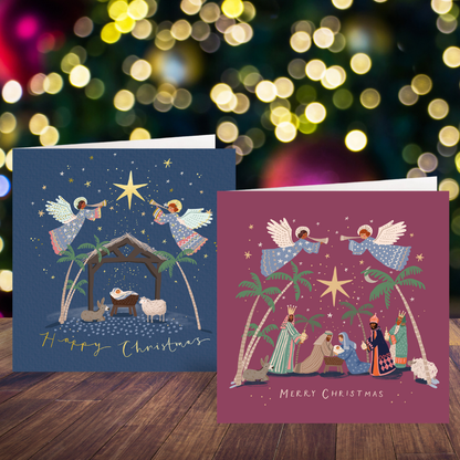 Nativity card twin pack