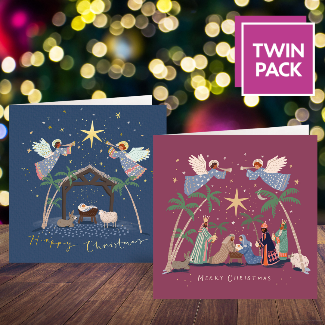 Nativity card twin pack