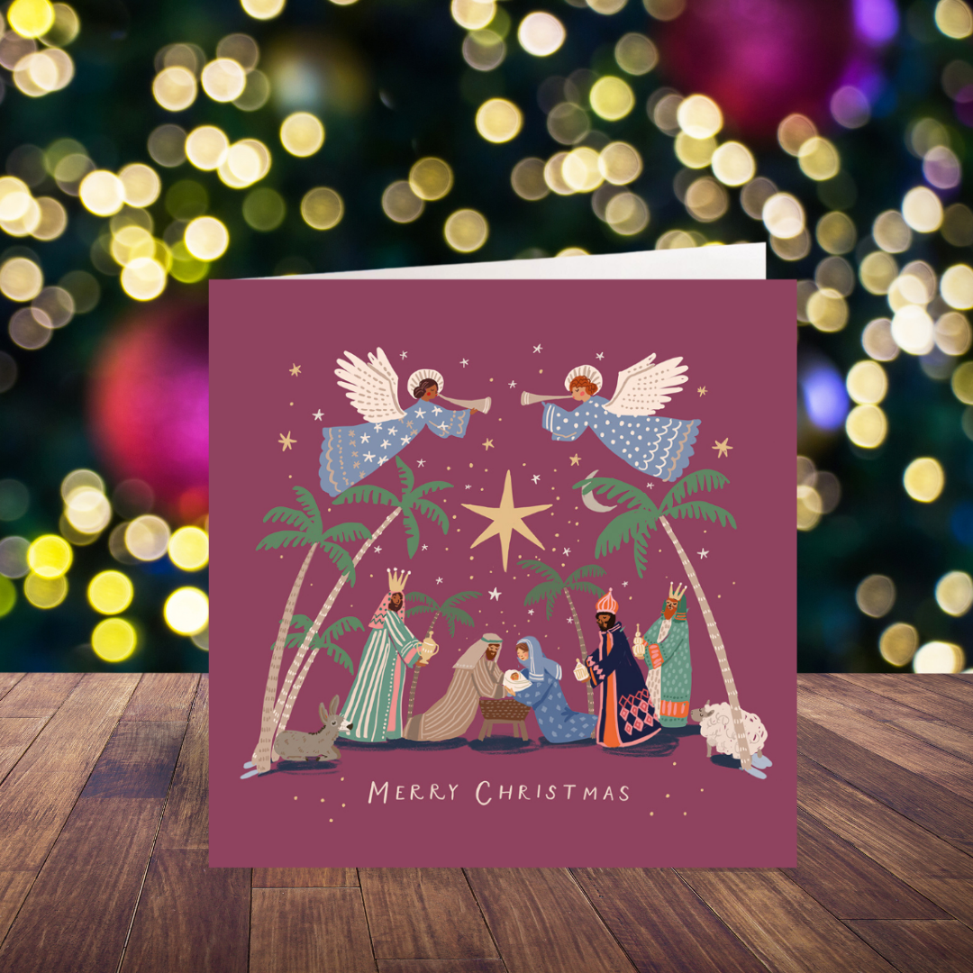 Nativity card twin pack