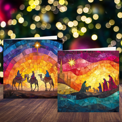 Stained Glass card twin pack