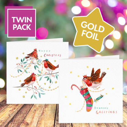Robin Friends card twin pack