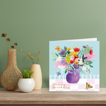 Spring Flower Vase card