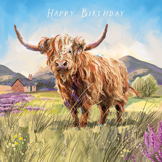 Hamish the Highland Coo card