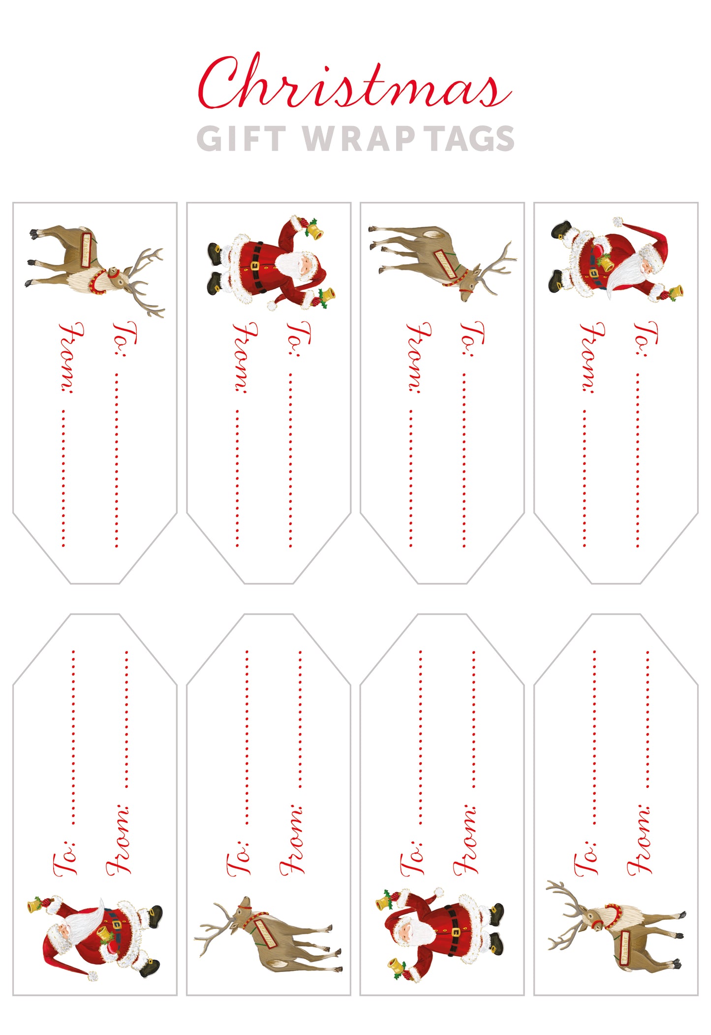 Santa and Reindeer Gift Wrap