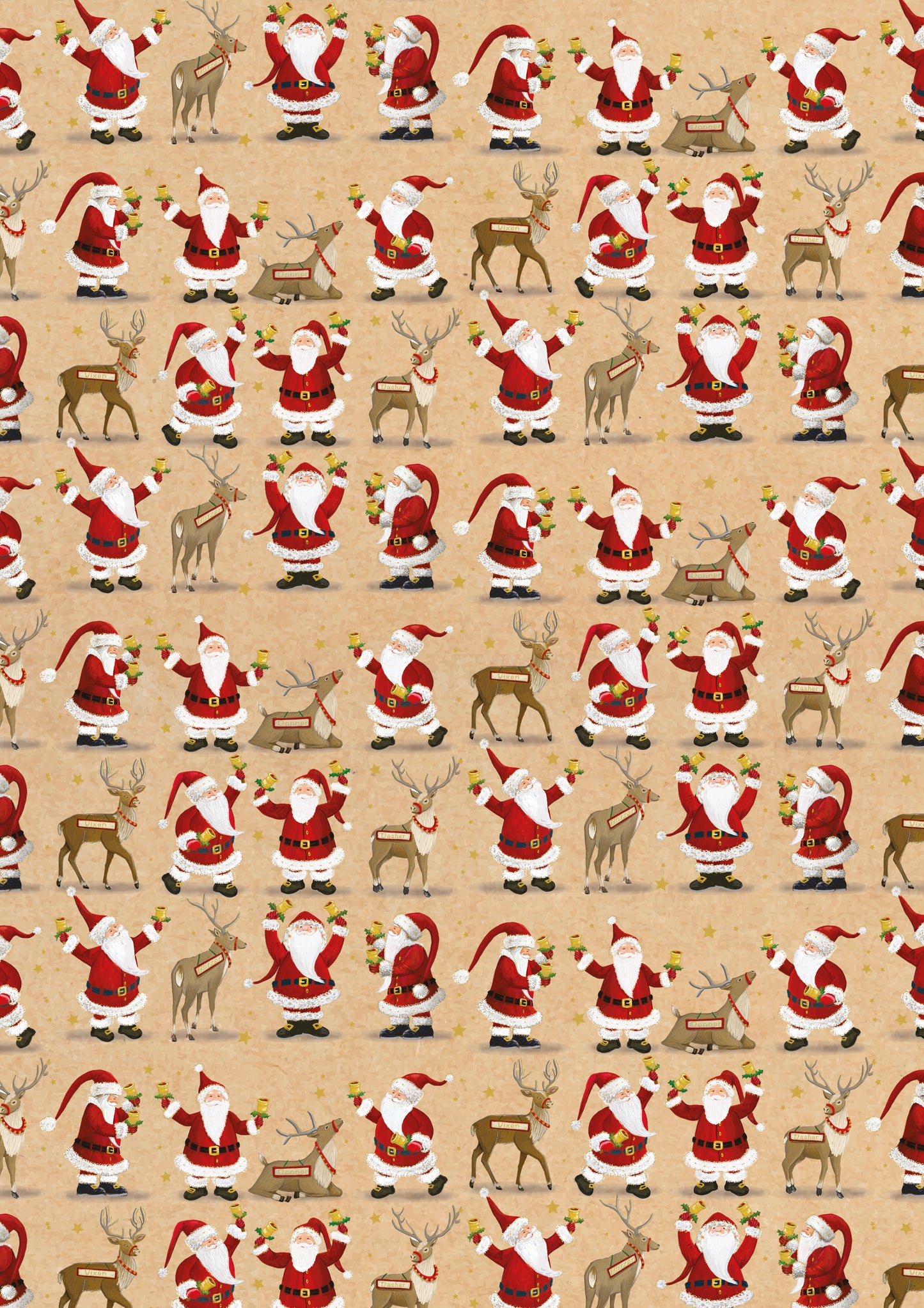 Santa and Reindeer Gift Wrap