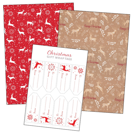 Christmas Stags Gift Wrap