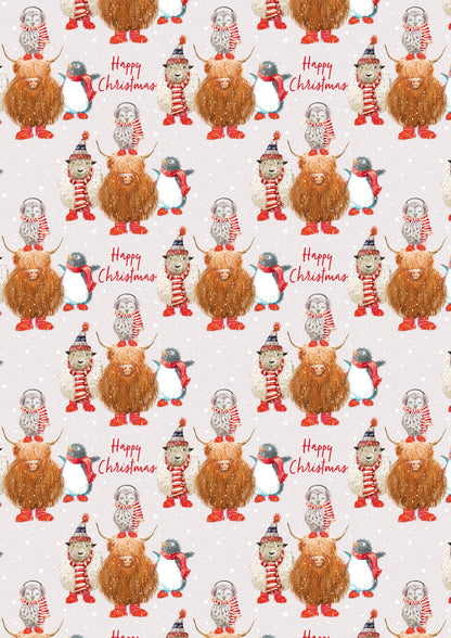 Friends in Red Wellies Gift Wrap