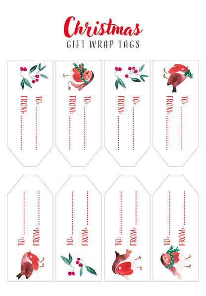 Winter Robins gift wraps