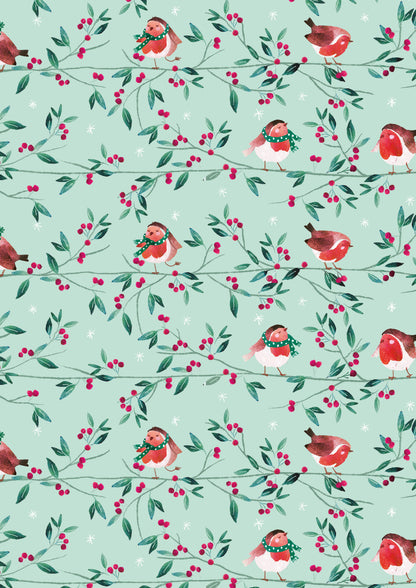 Winter Robins gift wraps
