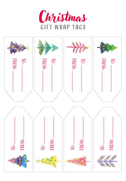 Rainbow Trees gift wraps