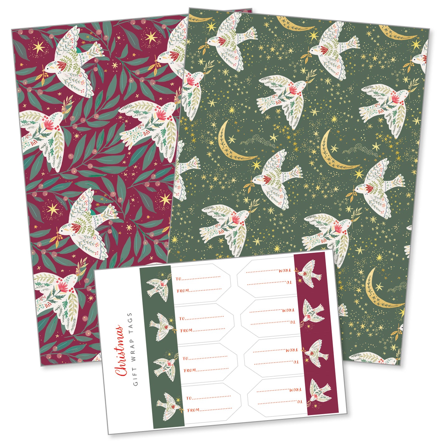 Doves gift wrap