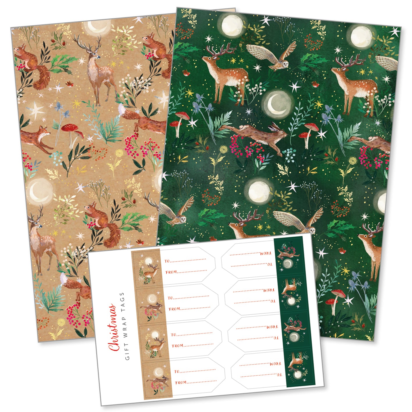 Festive Woodland gift wrap