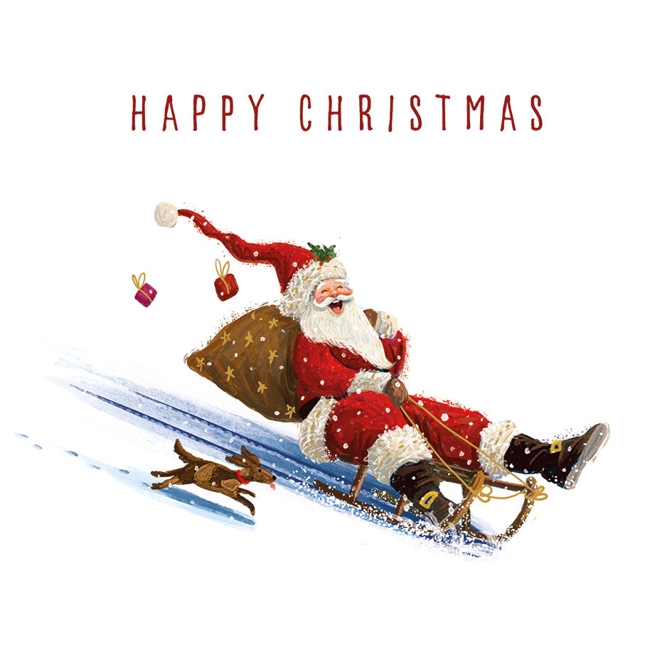 Santa's Best Friend card twin pack
