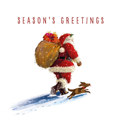 Santa's Best Friend card twin pack