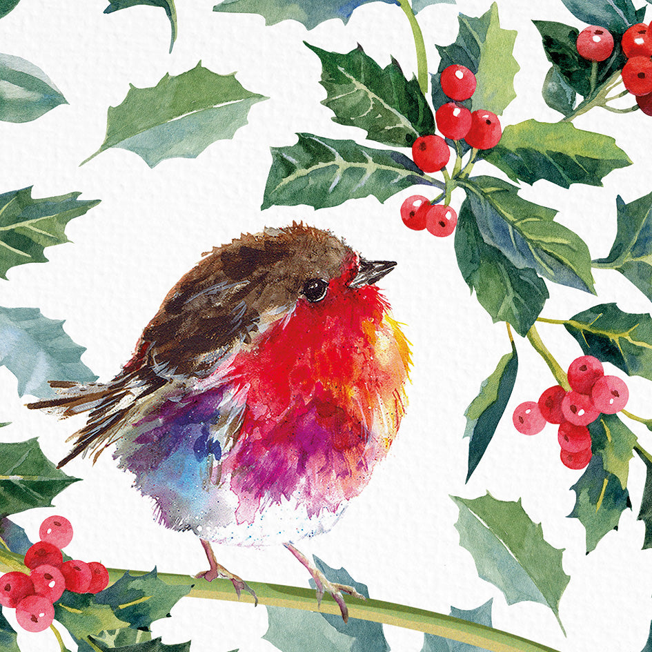 Holly Robin card pack