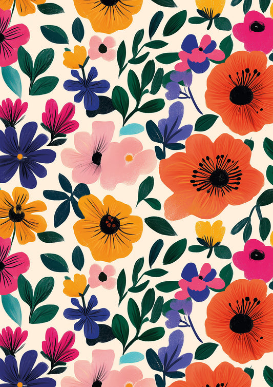 Bright Floral gift wrap