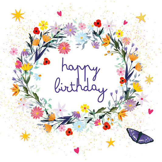 Happy Birthday Flowers card