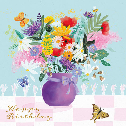 Spring Flower Vase card
