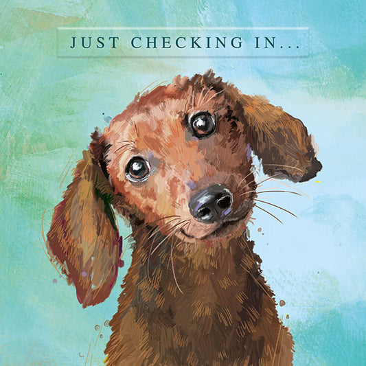 Just Checking In card