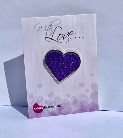 Heart pin badge